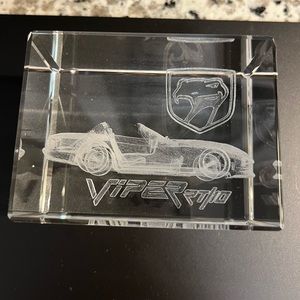 Crystal cube Dodge Viper RT-10  engraved 3-cube